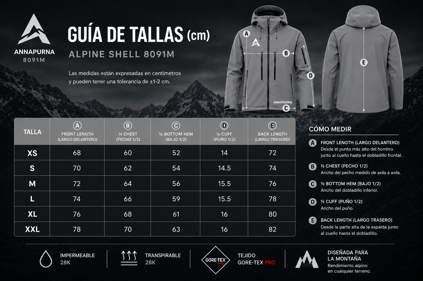 GORE-TEX ALPINE SHELL 8091M