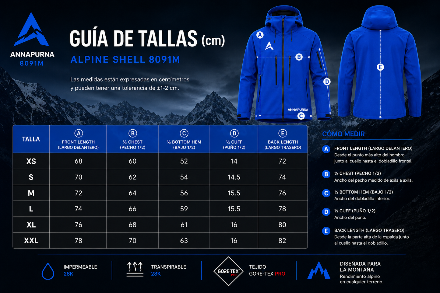 GORE-TEX ALPINE SHELL 8091M