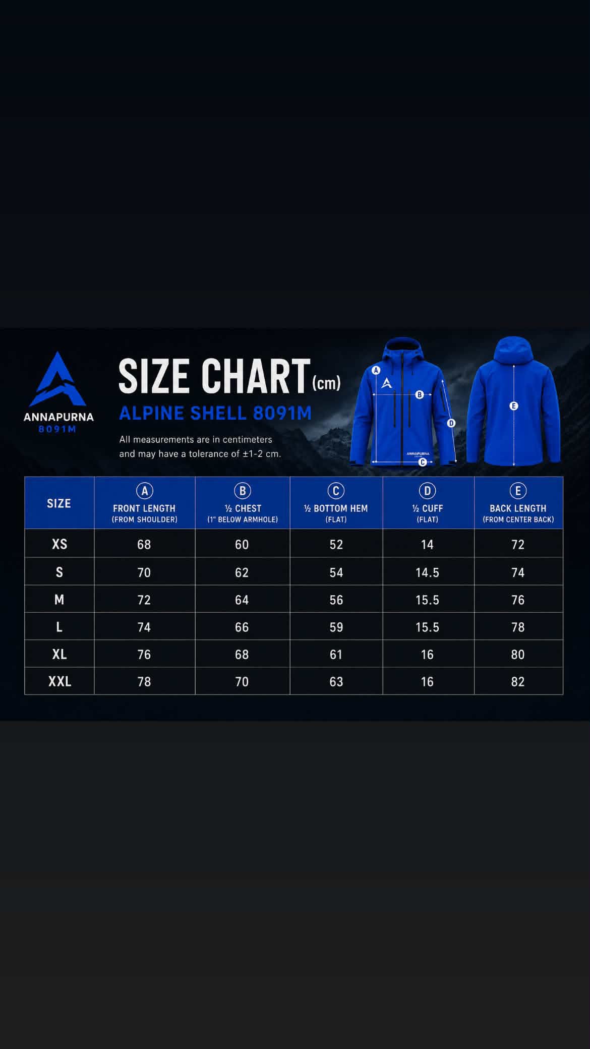 ANNAPURNA Alpine Shell — Con cremallera